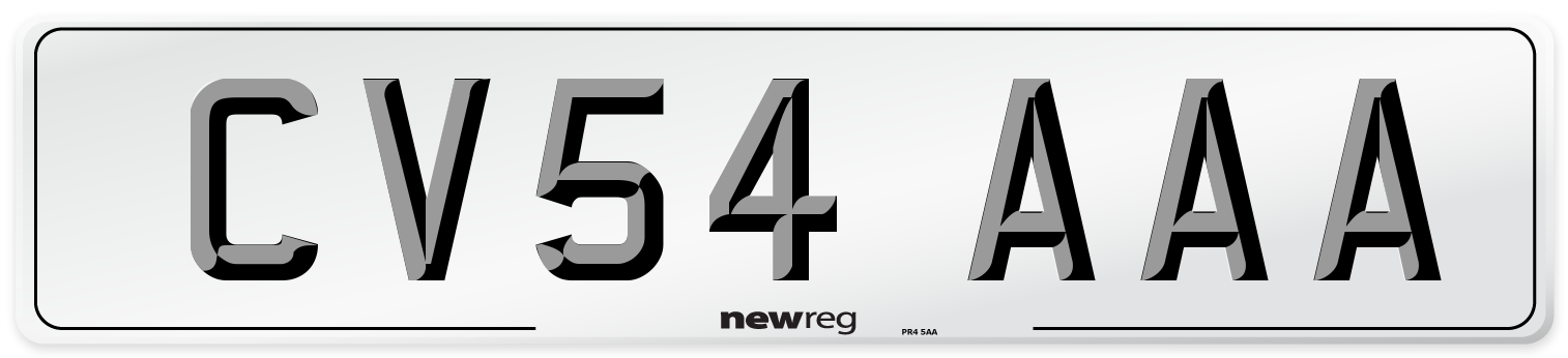 CV54 AAA Number Plate from New Reg